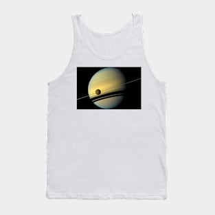 Titan and Saturn, Cassini image (C023/2224) Tank Top